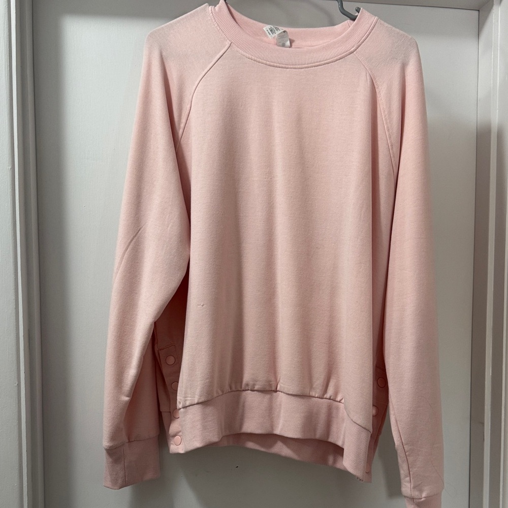 Yogalicious Light Pink Terry Brushed Sweatshirt